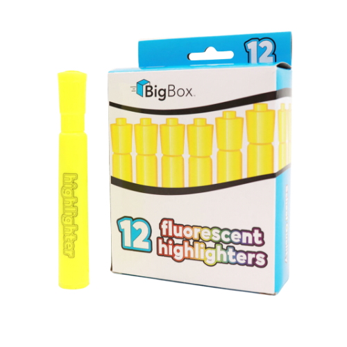 BigBox 12 Yellow Highlighters #740