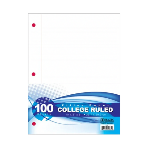 College Ruled Paper - 100 Sheets #600